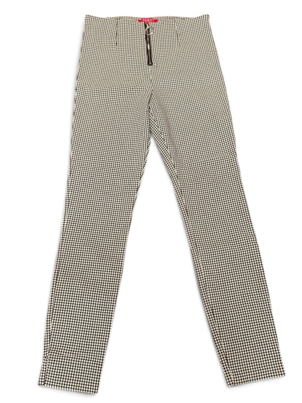 GUESS Black & White Gingham Stretch Pants - Size M